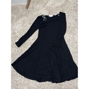 Forever 21 Black A-line 3/4 Sleeve mini dress round neck S